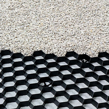 EuroGravel PLUS splitplaat zwart + anti-worteldoek
