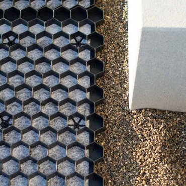 EuroGravel PLUS splitplaat zwart + anti-worteldoek
