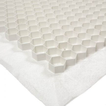 EuroGravel PLUS splitplaat wit + anti-worteldoek