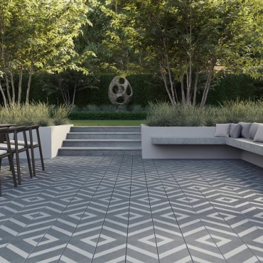 MDML196B | Vlonderplanken Modello Linear Brushed Basalt  3600x196x32mm