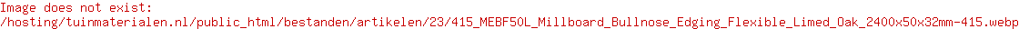 MEBF50L | Bullnose Edging flexible (Buigbaar randprofiel) Limed Oak 2400x50x32mm
