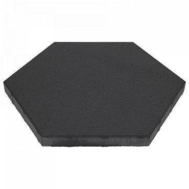 Soft Comfort Zeskant 60/52,5x30x4 cm Nero