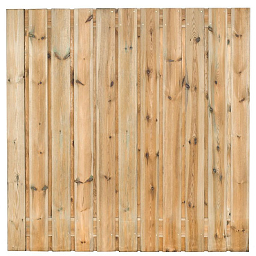 Tuinscherm grenen groen geïmpregneerd, 23-planks (21 + 2) Zaltbommel 180 x 180 cm