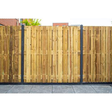 Tuinscherm grenen groen geïmpregneerd, 23-planks (21 + 2) Zaltbommel 180 x 180 cm