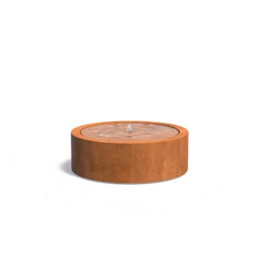Watertafel rond Cortenstaal 120x40cm