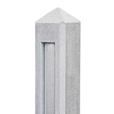 Berton©-paal Hunze wit/grijs, diamantkop 10 x 10 x 145 cm tussenmodel