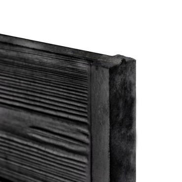 Berton©-motiefplaat smal, antraciet gecoat H26 x D4,8 x L184 cm rabat-houtmotief