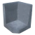 Hoek L-element 50x40x40 Antraciet