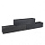 Palissade block wave 60x15x15cm zwart
