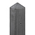 Berton©-paal Schelde antraciet, diamantkop 8,5 x 8,5 x 277 cm Hoekmodel