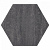 Soft Comfort Zeskant 60/52,5x30x4 cm Grijs/Zwart