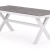 Alicante tuintafel rechthoekig in wit aluminium en keramische print grijs - L  200 x B 89 x H 75 cm 