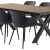 Alicante tuinset in zwart aluminium en polywood tafelblad met 6 Almeria tuinstoelen
