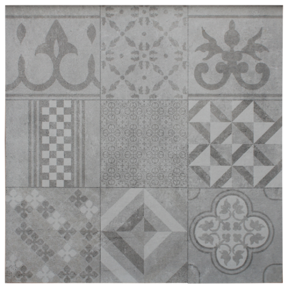 Ceramiton 60x60x3 cm Mosaic Grey