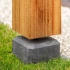 Betonpoer met verstelbare steun 15x15/18x18x50cm Antraciet, draadeind M16