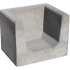 Hoek U-element 40x50x40 Grijs