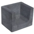 Hoek U-element 40x50x40 Antraciet