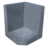 Hoek L-element 50x40x40 Antraciet