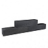 Palissade block wave 60x15x15cm zwart