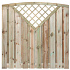 Tuinscherm grenen groen geïmpregneerd, 21-planks (19 + 2) Enschede 180 x 180 cm superieur toog