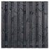 Tuinscherm Douglas zwart geïmpregneerd, 17-planks (15 +2) Sabien 180 x 180 cm