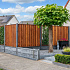 Tuinscherm hardhout kunstmatig gedroogd, 21-planks (19 + 2) Dronten 180 x 180 cm