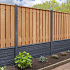 Tuinscherm hardhout kunstmatig gedroogd, 21-planks (19 + 2) Dronten 180 x 150 cm