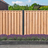 Tuinscherm Douglas, geschaafd, 21-planks (19 + 2) Zwarte Woud 180 x 180 cm