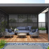 Aluminium overkapping Vancouver vrijstaand 400 x 400 x 255 cm antraciet