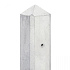 Berton©-paal Amstel LG wit/grijs, diamantkop 10 x 10 x 280 cm T-model