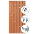 Tuindeur Privacy hardhout met RVS inbouwslotset 100 x 195 cm