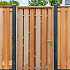 Tuindeur Privacy hardhout met RVS inbouwslotset 120 x 195 cm