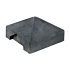 Berton©-afdekpet antraciet diamantkop 14 x 14 x 5 cm hoekmodel