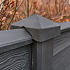 Berton© afdekpet antraciet gecoat, diamantkop 14 x 14 x 5 cm zonder uitsparing