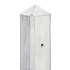 Berton©-paal Geul wit/grijs, diamantkop 10 x 10 x 280 cm T-model