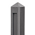 Berton©-paal antraciet Hunze, diamantkop 10 x 10 x 145 cm T-model
