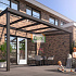 Standaard goot 406x400 antraciet vierkante sierlijst polycarbonaat helder