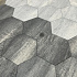 Soft Comfort Zeskant 60/52,5x30x4 cm Grijs/Zwart