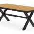 Alicante tuintafel rechthoekig in zwart aluminium en polywood - L 200 x B  89 x H 75 cm - 43959