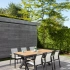 Alicante tuintafel rechthoekig in zwart aluminium en polywood - L 200 x B  89 x H 75 cm - 43959