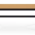 Alicante tuintafel rechthoekig in zwart aluminium en polywood - L 200 x B  89 x H 75 cm - 43959