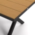 Alicante tuintafel rechthoekig in zwart aluminium en polywood - L 200 x B  89 x H 75 cm - 43959