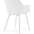 Almaria tuinstoel in wit aluminium en wit kunststof - 71097