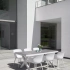 Alicante tuintafel rechthoekig in wit aluminium en keramische print grijs - L  200 x B 89 x H 75 cm 