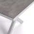 Alicante tuintafel rechthoekig in wit aluminium en keramische print grijs - L  200 x B 89 x H 75 cm 