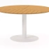 Bari tuintafel rond in wit aluminium en polywood - Dia. 140 x H 74 cm