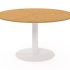 Bari tuintafel rond in wit aluminium en polywood - Dia. 140 x H 74 cm