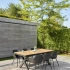 Alicante tuinset in zwart aluminium en polywood tafelblad met 6 Almeria tuinstoelen