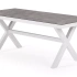 Alicante tuinset in wit aluminium en grijs keramische print tafelblad met 6 Almeria tuinstoelen