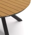 Maranello tuinset in zwart aluminium en polywood tafelblad met 6 Almeria tuinstoelen